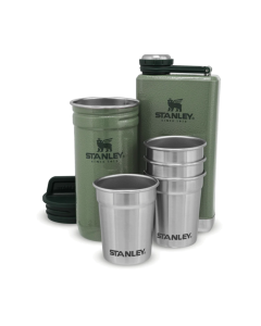 Stanley Pre-Party Shotglass + Flask Set Hammertone Green